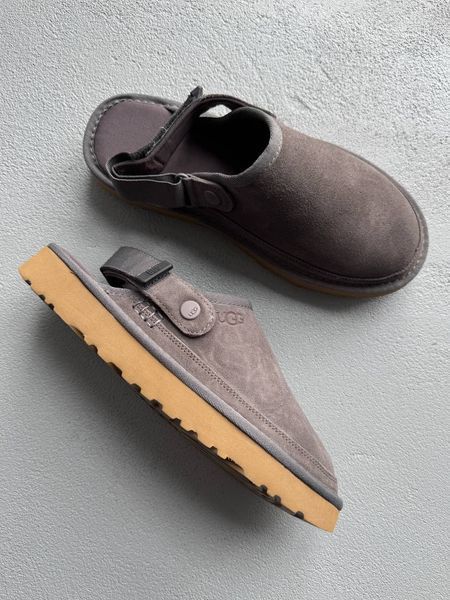 UGG Australia США Slipper Goldencoast Clog Grey Уггі шльопки без хутра сірі замшеві Австралія - Розмір 42 (US 9) 1016222899 фото