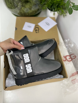 UGG Australia США Ugg Clear mini classic Black Силікон натуральні зимові міні Угг Австралія чорні - Розмір 35 (US 4) 2111588 фото