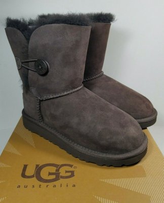 UGG Australia Short Bailey Button II Шоколад цільна овчина Угг Австралия - Розмір 35 (US 4) 2110474 фото