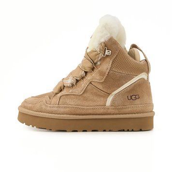 UGG Australia США Slipper Lowmel Sneaker High Beige Уггі кросівки з хутром бежеві замшеві Австралія - Розмір 35 (US 4) 1016222760 фото