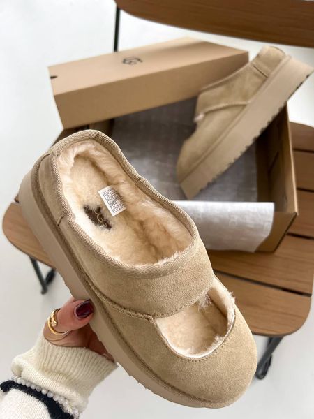 UGG Australia США Bea Mary Jane Beige Уггі на платформі бежеві замшеві Австралія - Розмір 35 (US 4) 1016222510 фото