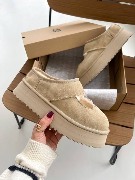 UGG Australia США Bea Mary Jane Beige Уггі на платформі бежеві замшеві Австралія - Розмір 35 (US 4) 1016222510 фото