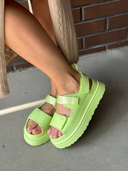 UGG Australia США Goldenglow Sandals Light green Уггі сандалі на платформі світлі зелені Австралія - Розмір 35 (US 4) 10718145676 фото