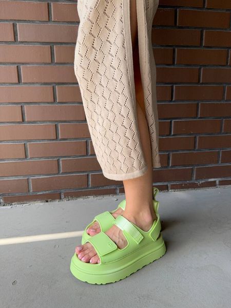 UGG Australia США Goldenglow Sandals Light green Уггі сандалі на платформі світлі зелені Австралія - Розмір 35 (US 4) 10718145676 фото