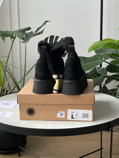 UGG Australia США UGG Classic Sweater Letter Boots Black Уггі на платформі чорні замшеві Австралія - Розмір 35 (US 4) 2110100851 фото