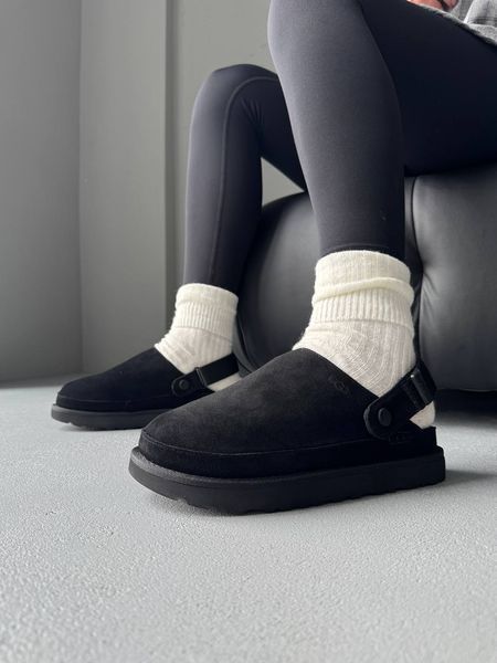 UGG Australia США Slipper Goldenstar Clog Black Уггі шльопки без хутра чорні замшеві Австралія - Розмір 35 (US 4) 1016222911 фото