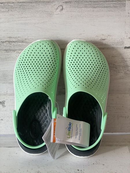 Crocs Оригінал LiteRide™ Clog Electric Green / Almost White Жіночі Крокс США (204592) - 36 (Стопа 22.5-23.2см) M4/W6 100420 фото