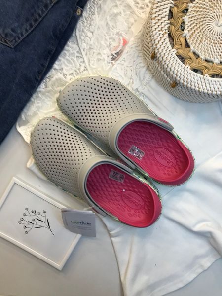 Crocs Оригінал LiteRide ™ Clog pink / silver Кольорова підошва Жіночі червоно сірі Крокс США (204592-5) - 36 (Стопа 22.5-23.2см) M4/W6 103201 фото