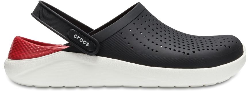 Crocs Оригінал LiteRide ™ Clog Чорні Білі Чоловічі та Жіночі Крокс США (204592) - 36 (Стопа 22.5-23.2см) M4/W6 100051 фото