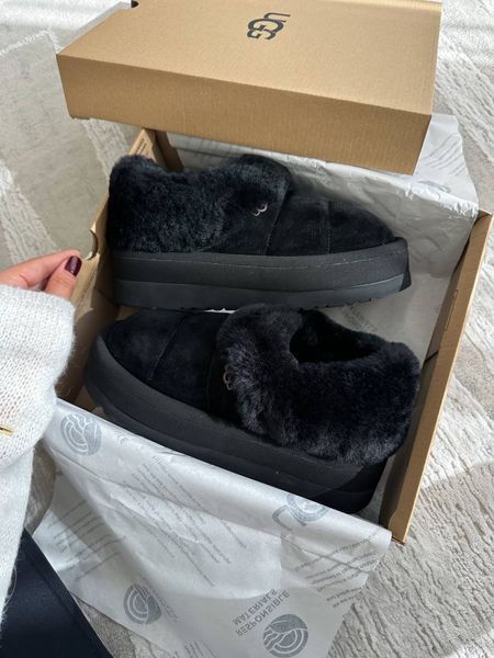 UGG Australia США Slipper Tazzlita Black Уггі з хутром на платформі чорні замшеві Австралія - Розмір 35 (US 4) 2110100953 фото