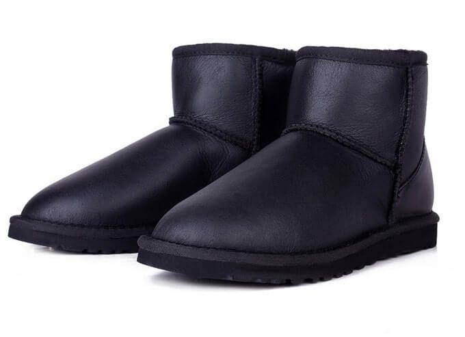 UGG Australia США Leather Mini Чорні шкіряні натуральні міні Угг Австралія - Розмір 35 (US 4) 2110767 фото