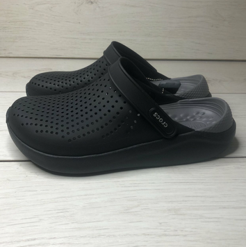 Crocs Оригінал LiteRide &trade; Clog Чорні та чорна підошва Жіночі Чоловічі Крокс США (204592-10) - 36 (Стопа 22.5-23.2см) M4/W6 104497 фото