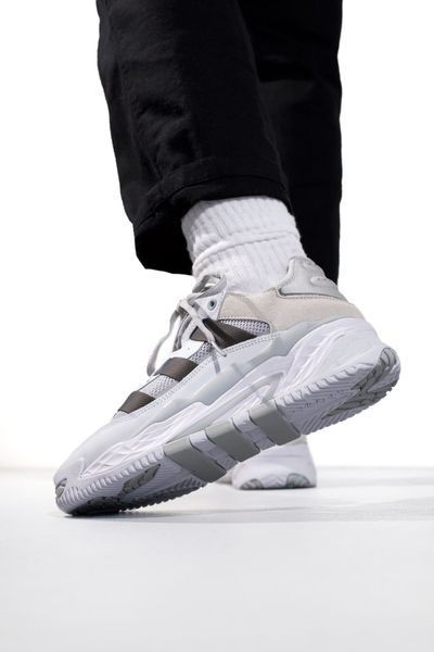 США Adidas Niteball Cream Beige жіночі, чоловічі шкіряні якісні кросівки Адідас Найтбо білі сірі - Розмір 36 (US 5) 11167729 фото