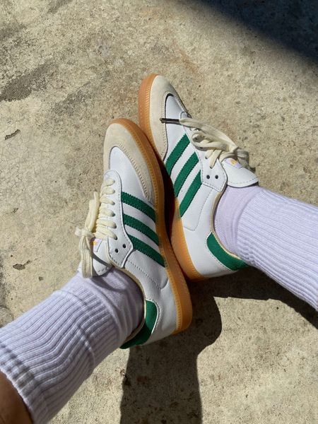 США Adidas Samba Sporty & Rich White/Green жіночі, чоловічі шкіряні якісні кросівки Адідас Самба білі - Розмір 36 (US 5) 11167979 фото