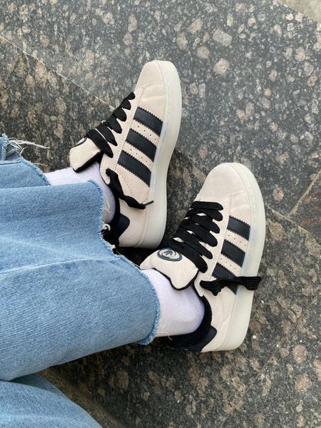 США Adidas Campus 00s Aluminium/Core Black жіночі, чоловічі шкіряні якісні кросівки Адідас Кампус сірі/чорні - Розмір 36 (US 5) 11167529 фото
