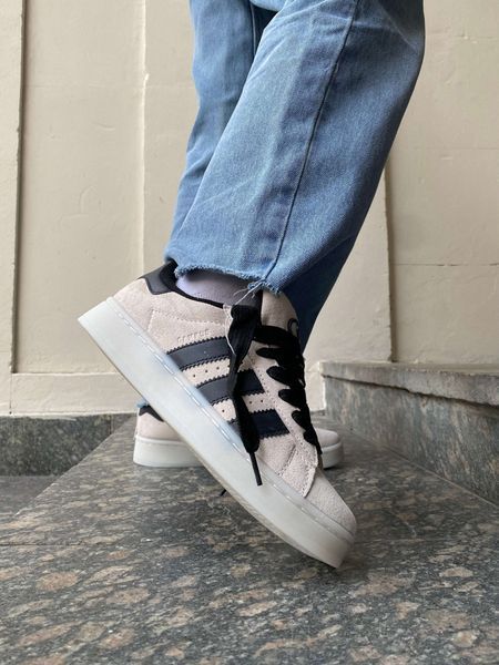США Adidas Campus 00s Aluminium/Core Black жіночі, чоловічі шкіряні якісні кросівки Адідас Кампус сірі/чорні - Розмір 36 (US 5) 11167529 фото