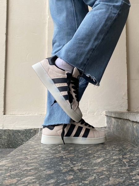 США Adidas Campus 00s Aluminium/Core Black жіночі, чоловічі шкіряні якісні кросівки Адідас Кампус сірі/чорні - Розмір 36 (US 5) 11167529 фото