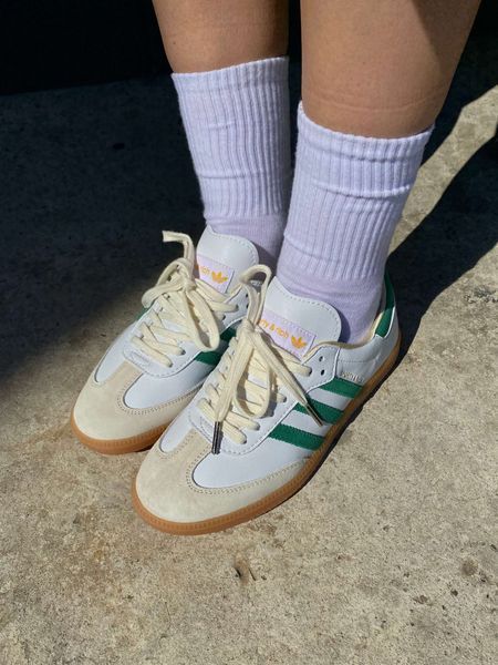 США Adidas Samba Sporty & Rich White/Green жіночі, чоловічі шкіряні якісні кросівки Адідас Самба білі - Розмір 36 (US 5) 11167979 фото