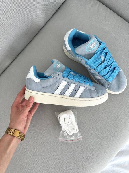 США Adidas Campus 00s Blue жіночі, чоловічі шкіряні якісні кросівки Адідас Кампус сині - Розмір 36 (US 5) 11167579 фото