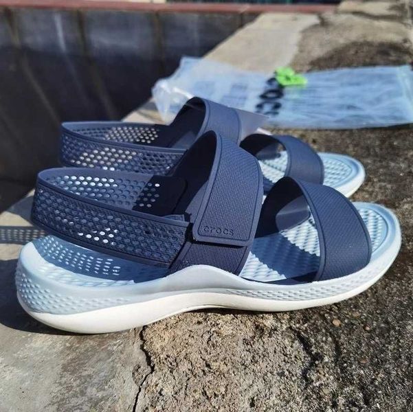 Crocs Оригінал Жіночі Сандалі Крокс Sandal Literide 360 Light Navy/Blue Grey Сині - Сірі (2050899) - 36 (Стопа 22.5-23.2см) M4/W6 112906 фото