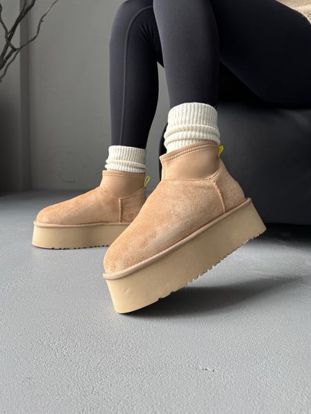 UGG Australia США Ugg Classic Dipper Low Beige Уггі на платформі пісочні замшеві Австралія - Розмір 35 (US 4) 1016222464 фото