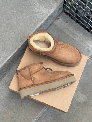 UGG Australia США Ultra Mini Platform Chestnut Уггі ультра міні платформа руді замшеві Австралія - Розмір 35 (US 4) 2111665 фото