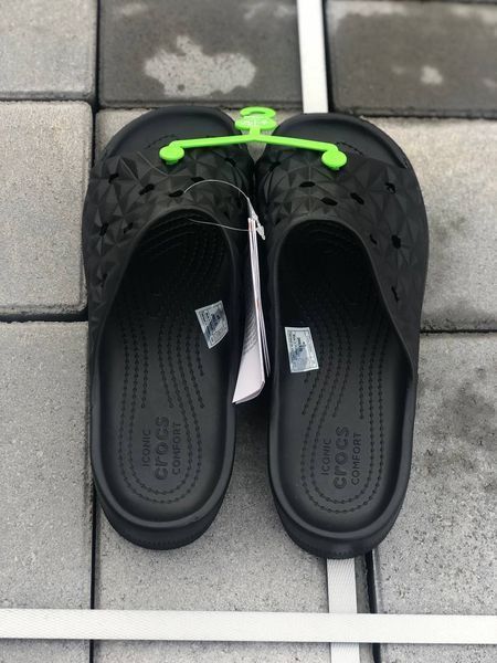 Crocs Оригінал Slade Geometric Black Чорні Крокс США - 36 (Стопа 22.5-23.2см) M4/W6 9977125 фото