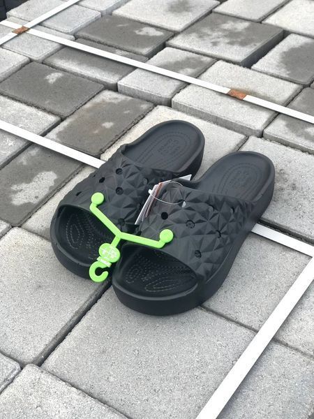 Crocs Оригінал Slade Geometric Black Чорні Крокс США - 36 (Стопа 22.5-23.2см) M4/W6 9977125 фото