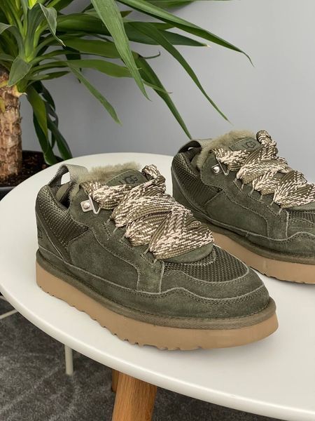UGG Australia США Slipper Lowmel Sneaker Green Уггі кросівки з хутром зелені замшеві Австралія - Розмір 35 (US 4) 1016222815 фото