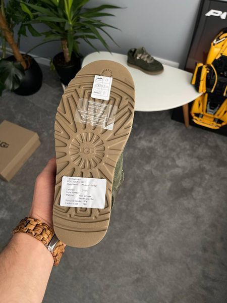 UGG Australia США Slipper Lowmel Sneaker Green Уггі кросівки з хутром зелені замшеві Австралія - Розмір 35 (US 4) 1016222815 фото