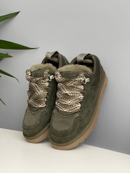 UGG Australia США Slipper Lowmel Sneaker Green Уггі кросівки з хутром зелені замшеві Австралія - Розмір 35 (US 4) 1016222815 фото