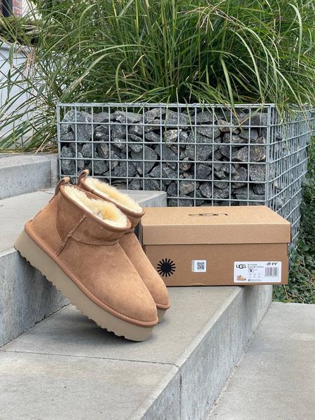 UGG Australia США Ultra Mini Platform Chestnut Уггі ультра міні платформа руді замшеві Австралія - Розмір 35 (US 4) 2111665 фото