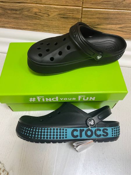 Crocs Оригінал Bayaband Logo Motion ™ Clog Чорні Чоловічі та Жіночі Крокс США (206852-001) - 36 (Стопа 22.5-23.2см) M4/W6 100233 фото