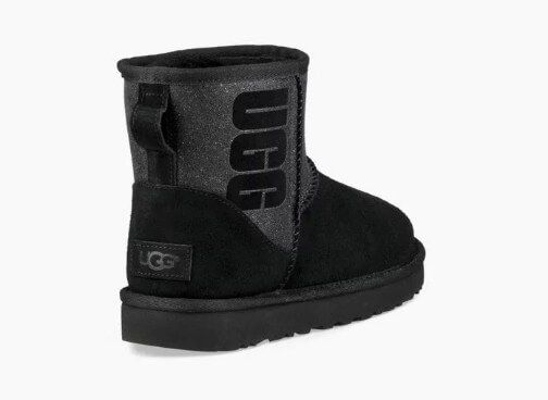 UGG Australia Classic Mini Logo II Черный цільна овчина мини Угг Австралия - Розмір 35 (US 4) 2110221 фото