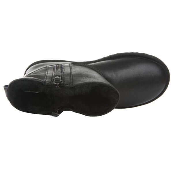 UGG Australia США Leather 2 Zip Чорний натуральні міні Угг Австралія - Розмір 35 (US 4) 2111064 фото