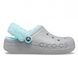 Crocs Оригінал Baya Lined Fuzz-Strap Clogs Bright grey/blue з хутром Крокс США (206772) - 36 (Стопа 22.5-23.2см) M4/W6 112627 фото 9