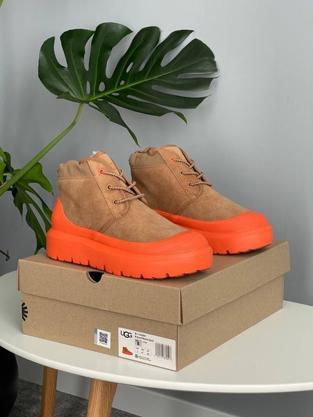 UGG Australia США Neumel Hybrid Chestnut/Orange Slipper Уггі ньюмель на шнурівці з силіконом руді замшеві Австралія - Розмір 35 (US 4) 1016222366 фото