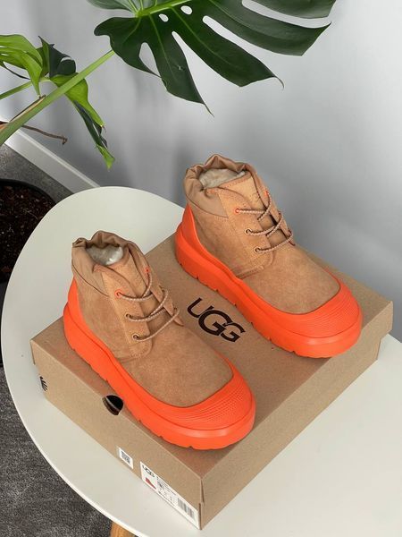 UGG Australia США Neumel Hybrid Chestnut/Orange Slipper Уггі ньюмель на шнурівці з силіконом руді замшеві Австралія - Розмір 35 (US 4) 1016222366 фото