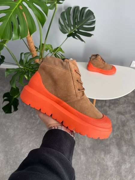 UGG Australia США Neumel Hybrid Chestnut/Orange Slipper Уггі ньюмель на шнурівці з силіконом руді замшеві Австралія - Розмір 35 (US 4) 1016222366 фото