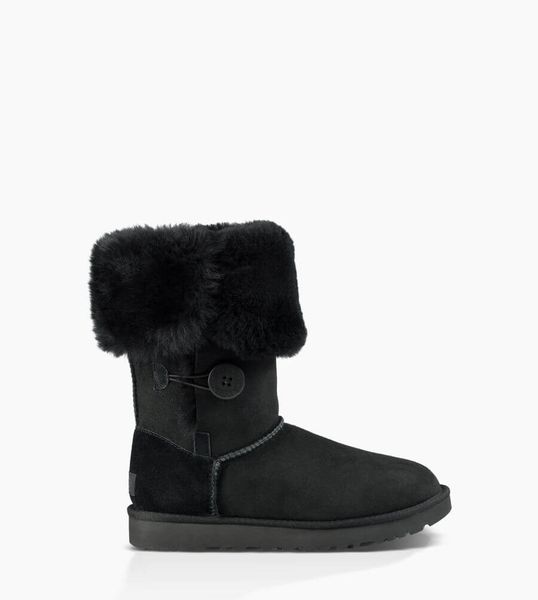 UGG Australia США Tall Triplet Button II Черный цільна овчина Угг Австралия - Розмір 35 (US 4) 2110562 фото