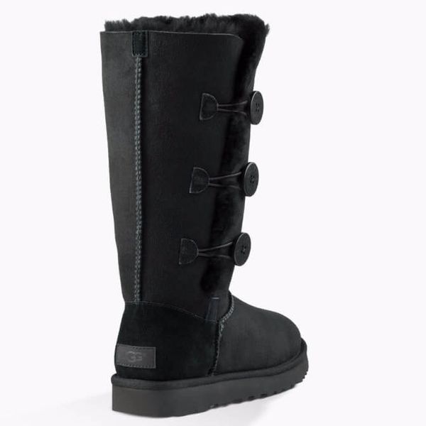 UGG Australia США Tall Triplet Button II Черный цільна овчина Угг Австралия - Розмір 35 (US 4) 2110562 фото