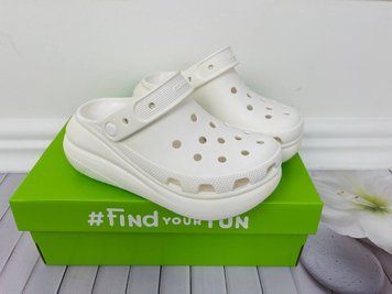 Crocs Оригінал Classic &trade; Crush White Women Sabo крокс сабо Оригінал США (206302-1) - 36 (Стопа 22.5-23.2см) M4/W6 107181 фото