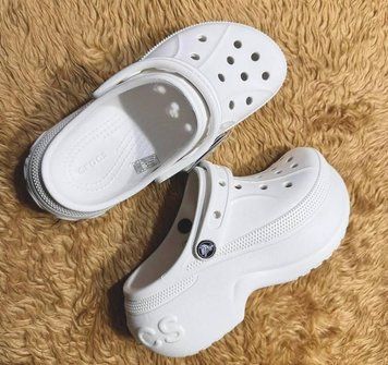 Crocs Bella Platform Оригінал Крокс на платформі White Білі Women Sabo Сабо США - Чоловічі та Жіночі - 36 (Стопа 22.5-23.2см) M4/W6 9977277 фото