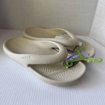Crocs Оригінал Classic Слайди Crocs Mellow FLIP Bone Молочні Крокс США - 36 (Стопа 22.5-23.2см) M4/W6 9977077 фото