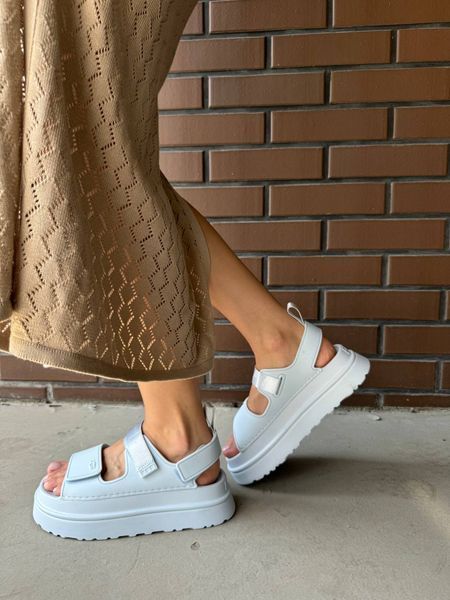 UGG Australia США Goldenglow Sandals White Уггі сандалі на платформі білі Австралія - Розмір 35 (US 4) 10718145683 фото