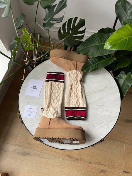 UGG Australia США UGG Classic Sweater Letter Boots Chestnut Уггі на платформі руді замшеві Австралія - Розмір 35 (US 4) 2110100858 фото
