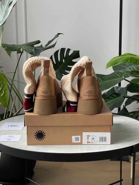 UGG Australia США UGG Classic Sweater Letter Boots Chestnut Уггі на платформі руді замшеві Австралія - Розмір 35 (US 4) 2110100858 фото