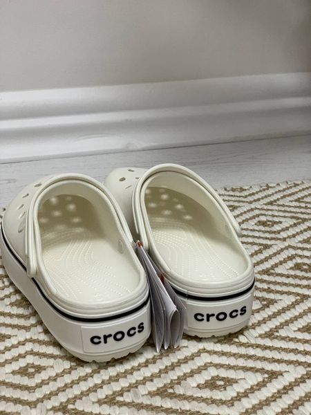 Crocs Оригінал Crocband ™ Platform Clog White Жіночі Крокс США (205434) - 36 (Стопа 22.5-23.2см) M4/W6 100900 фото