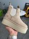 UGG Australia США Slipper Neumel Chelsea Platform Beige Уггі з хутром на платформі бежеві пісочні замшеві Австралія - Розмір 35 (US 4) 2110101008 фото 7