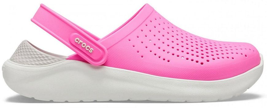 Crocs Оригінал LiteRide ™ Clog Electric Pink / Almost White Жіночі Крокс США (204592) - 36 (Стопа 22.5-23.2см) M4/W6 100521 фото